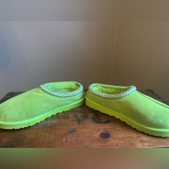 UGG Shoes Ugg Slides Lime Green Suede Slides Poshmark